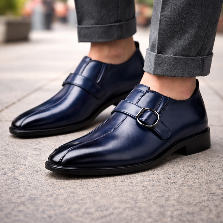 Savonti Monk Strap Leather Shoes