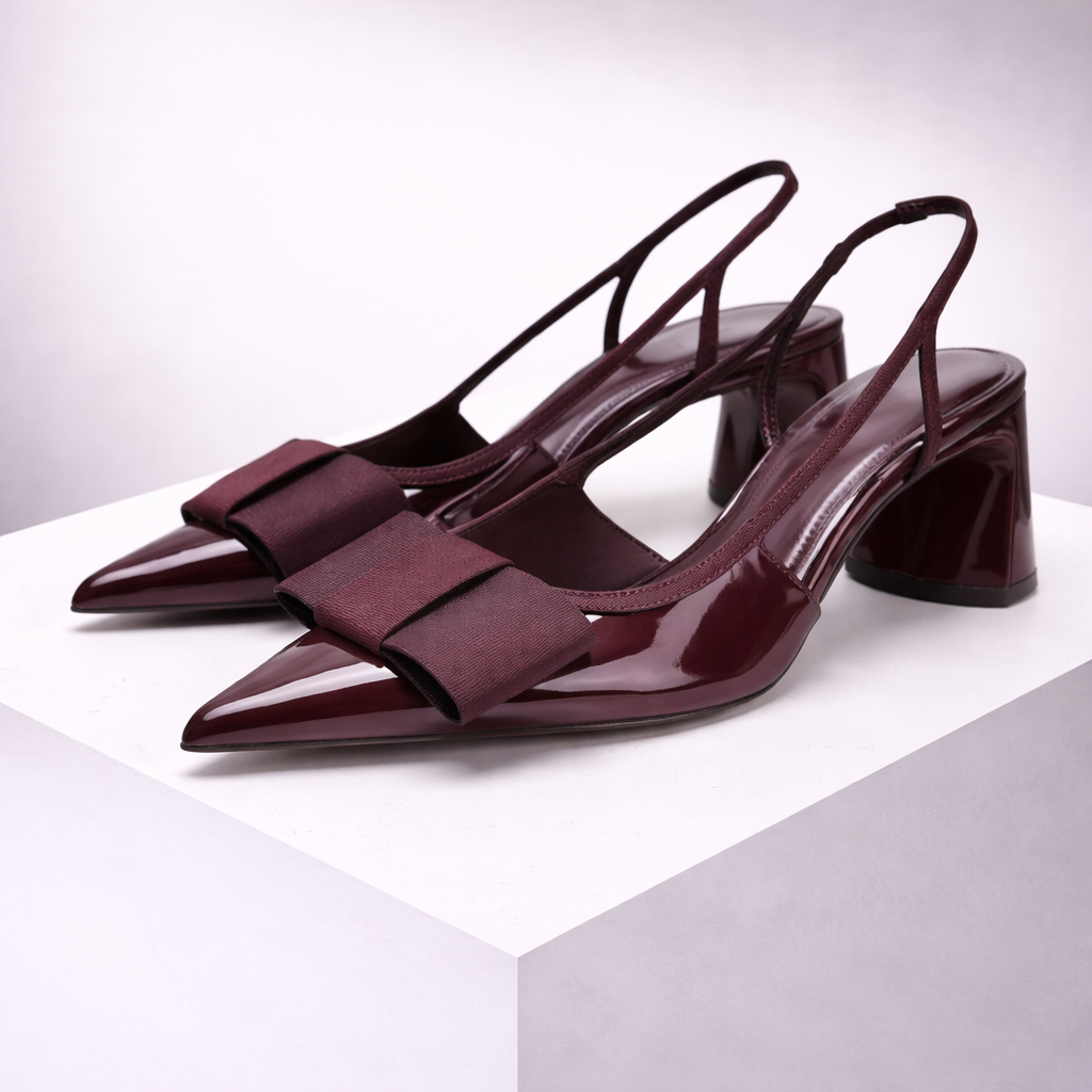 Leather Slingback Heels – Women's Pointed Toe Pumps | Avelin