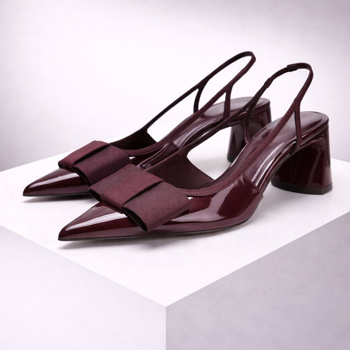 Leather Slingback Heels – Women's Pointed Toe Pumps | Avelin