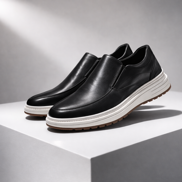 Savonti Men's Leather Slip-On Loafers