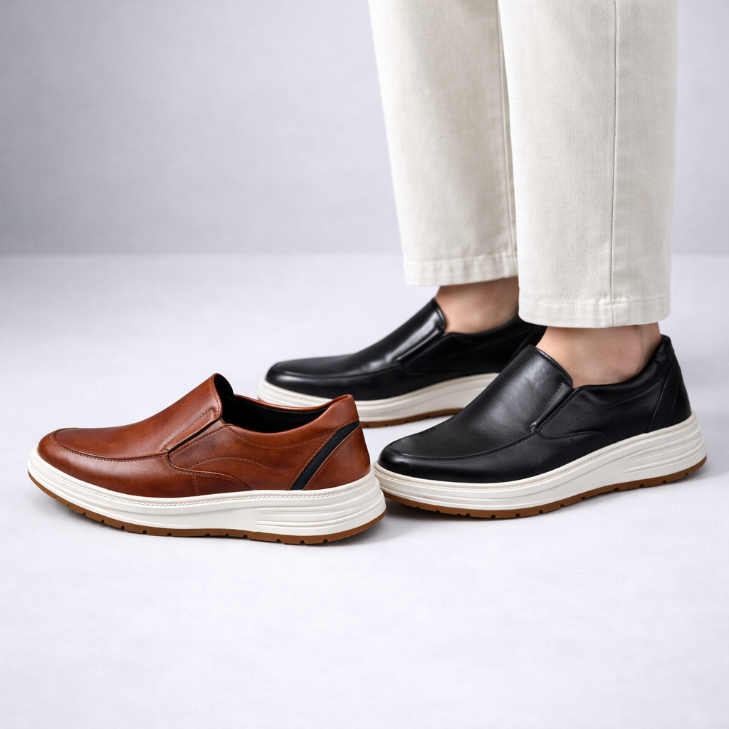 Savonti Men's Leather Slip-On Loafers