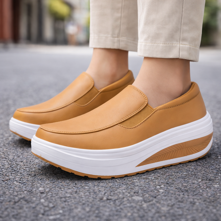 Leather Orthopedic Sneakers – Women's Comfort Shoes | Savona