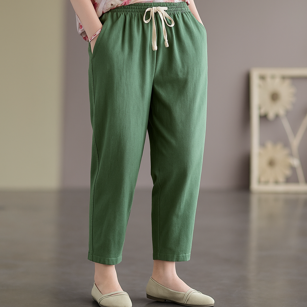 Linen Pants – Women's Drawstring Casual Trousers | Savona