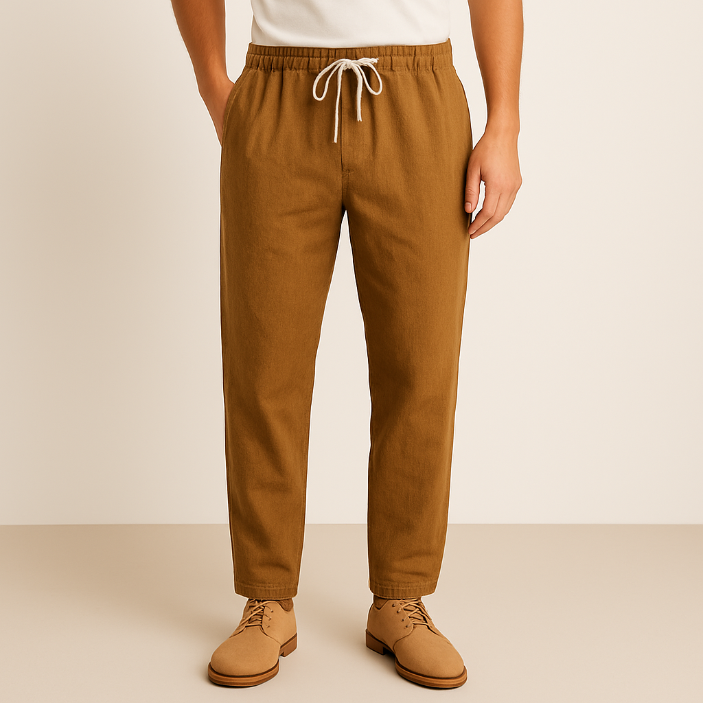 Linen Pants – Men's Casual Drawstring Trousers | Savoni