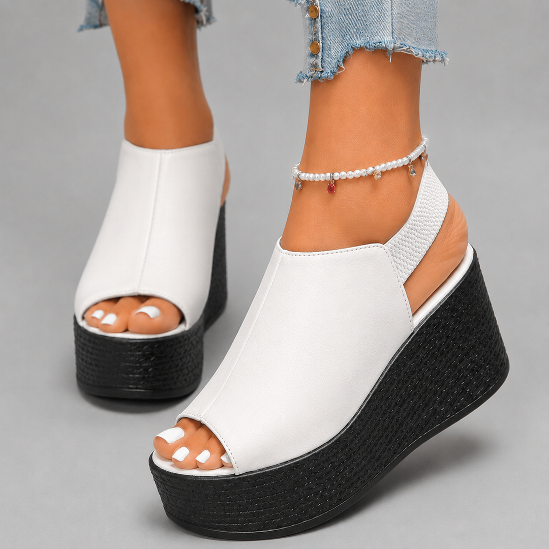 Avelin Leather Platform Sandals