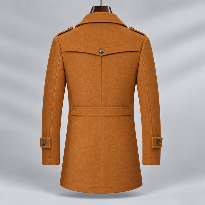 Aurelio Wool Button-Up Overcoat