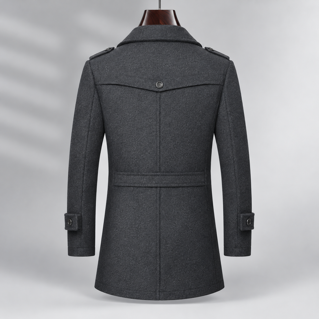 Aurelio Wool Button-Up Overcoat