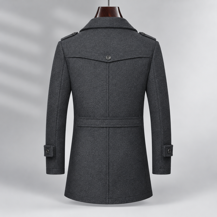 Aurelio Wool Button-Up Overcoat