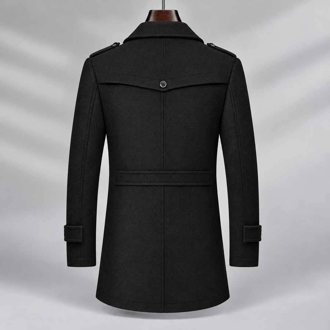 Aurelio Wool Button-Up Overcoat
