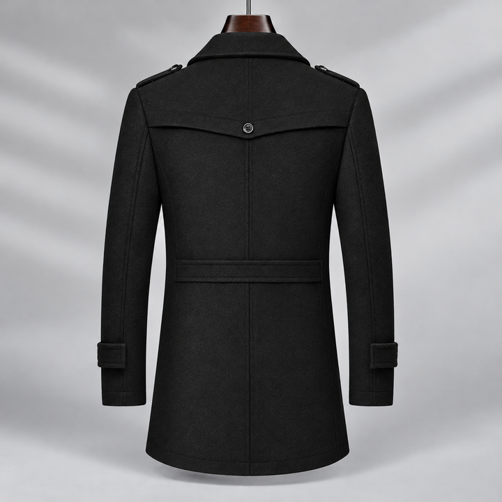 Aurelio Wool Button-Up Overcoat