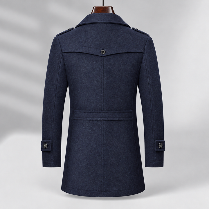 Aurelio Wool Button-Up Overcoat