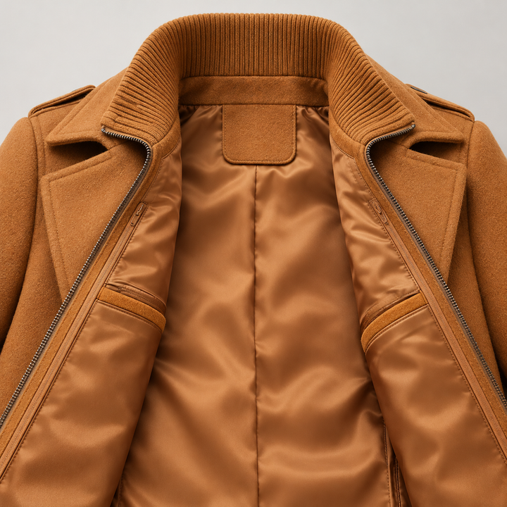 Aurelio Wool Button-Up Overcoat