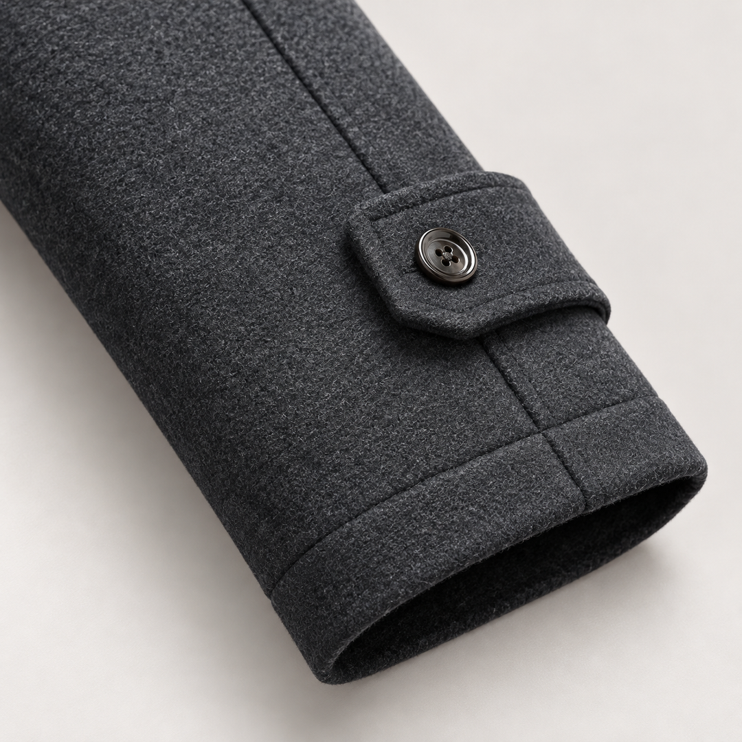 Aurelio Wool Button-Up Overcoat
