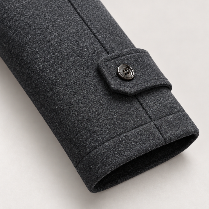 Aurelio Wool Button-Up Overcoat