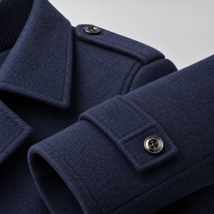Aurelio Wool Button-Up Overcoat