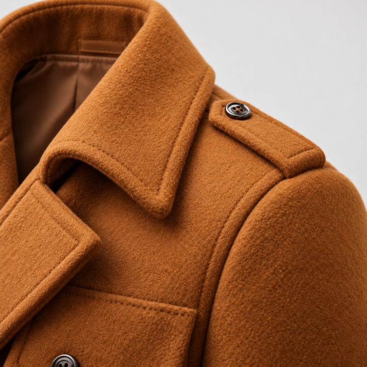 Aurelio Wool Button-Up Overcoat