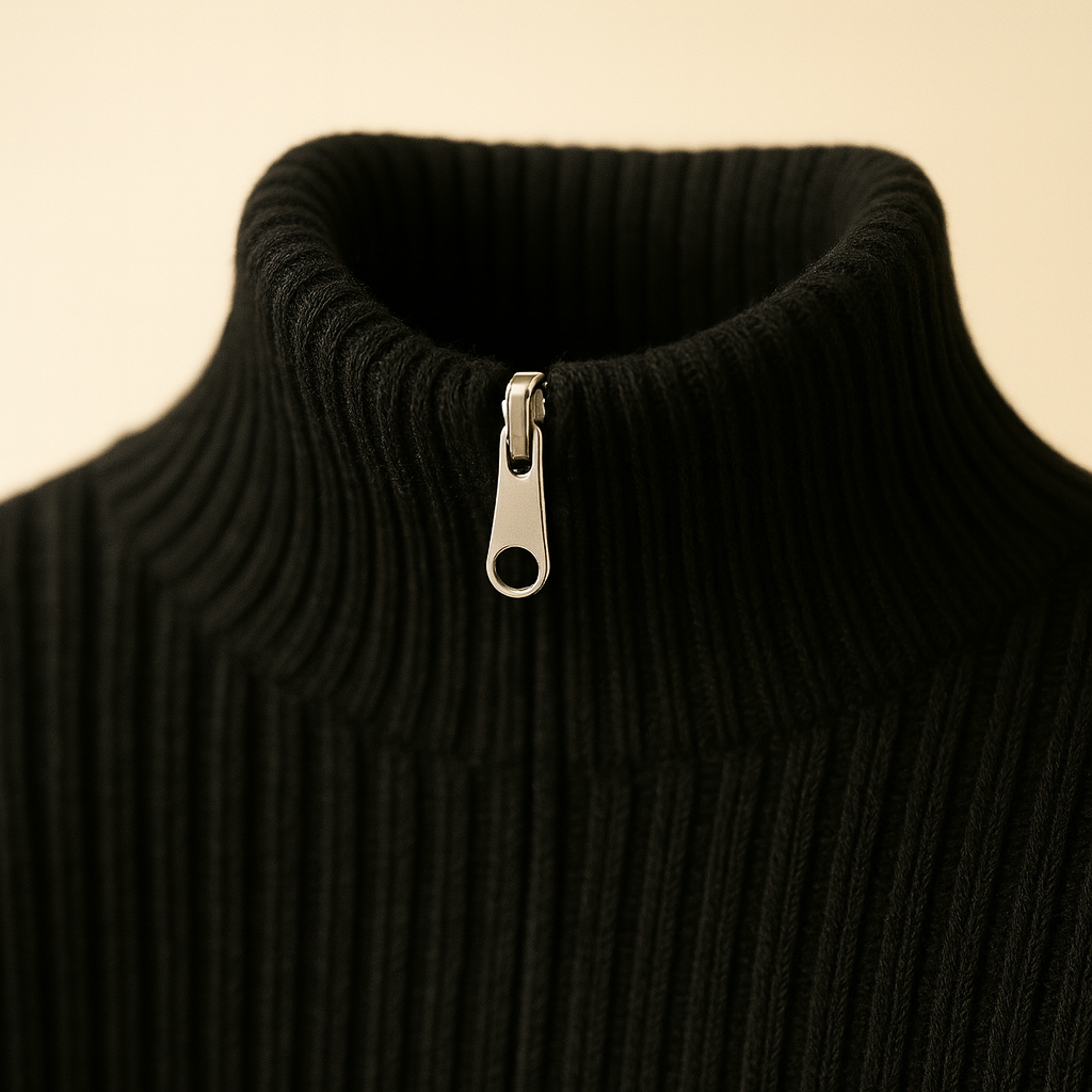 Men's Wool Quarter-Zip Sweater | Savoni