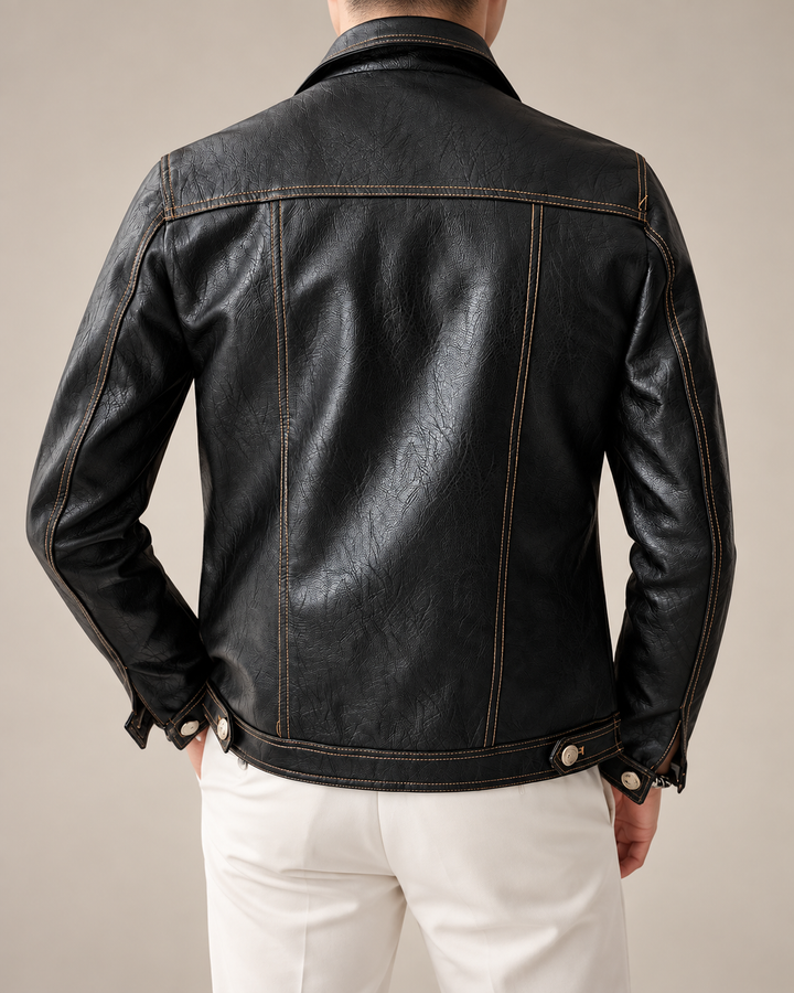 Sullivan Leather Zip-Up Jacket