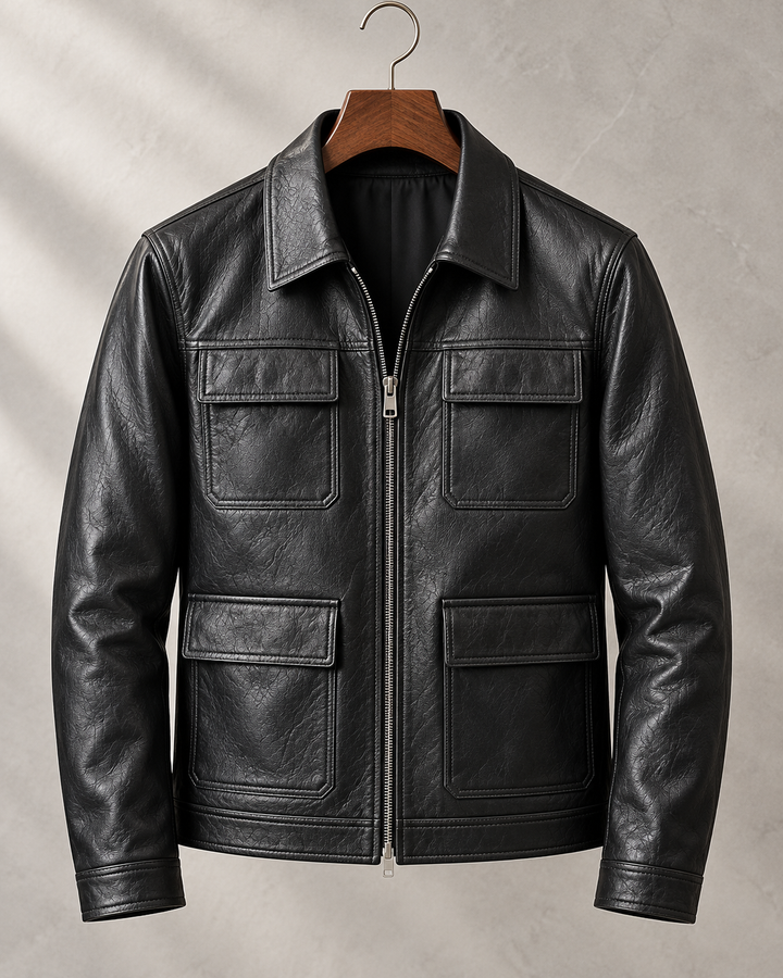 Sullivan Leather Zip-Up Jacket