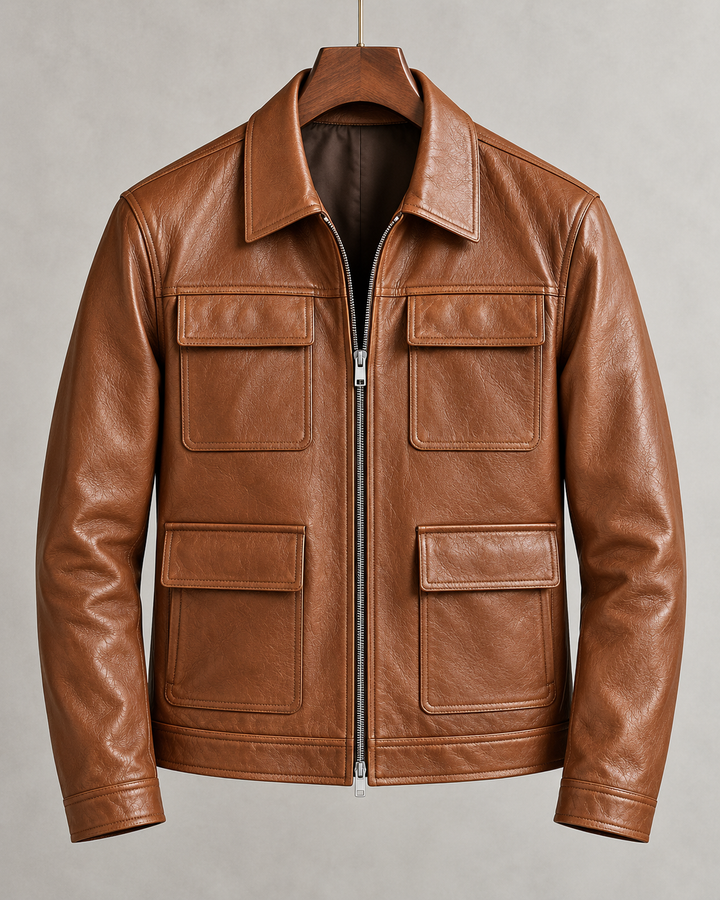 Sullivan Leather Zip-Up Jacket