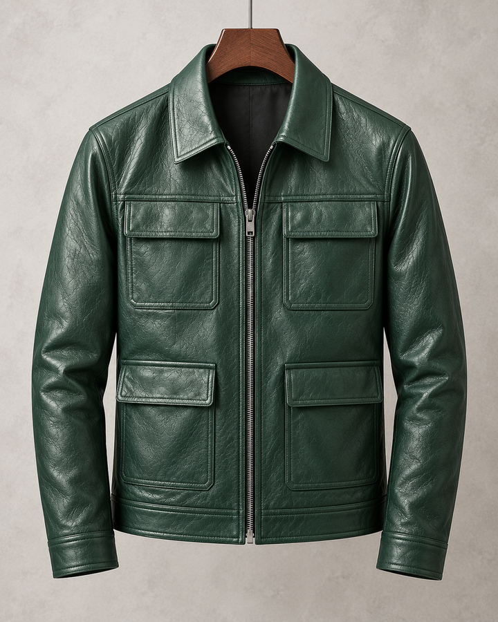 Sullivan Leather Zip-Up Jacket