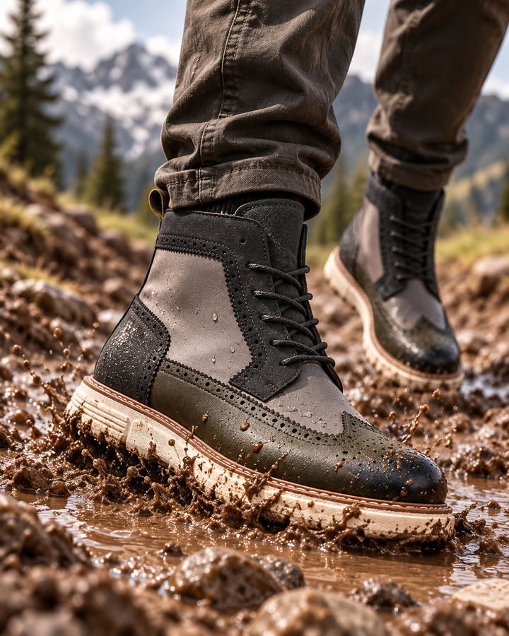 Rivington Leather Brogue Boots