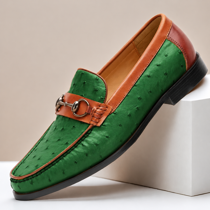 Enzo Genuine Leather Bit Loafers
