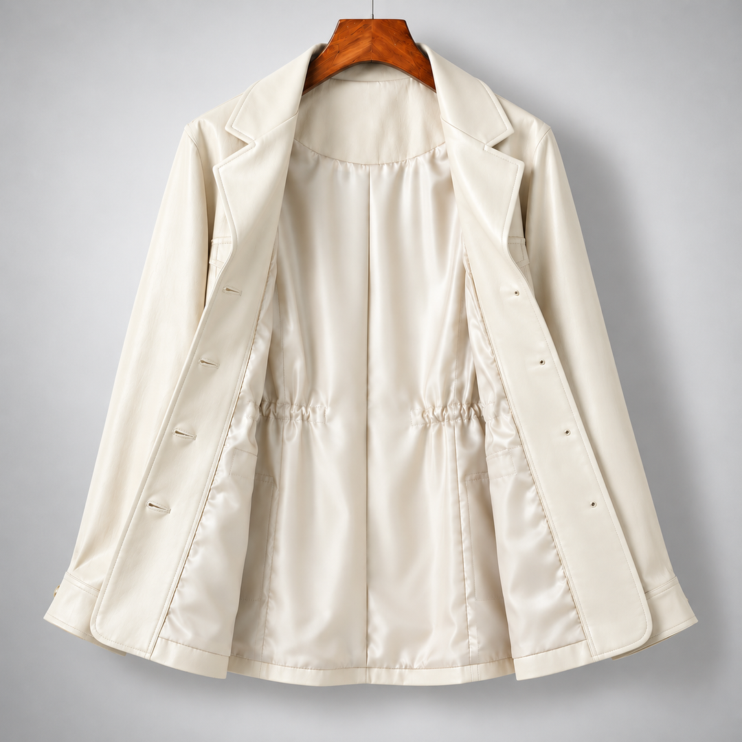 Lucia Sheepskin Leather Safari Jacket