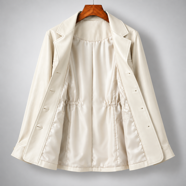 Lucia Sheepskin Leather Safari Jacket