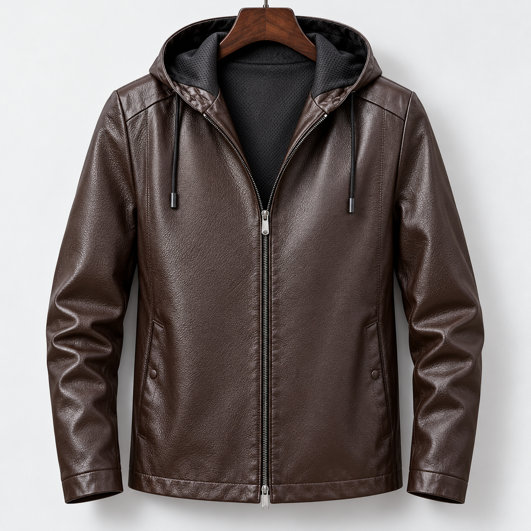 Bruno Hooded Leather Jacket