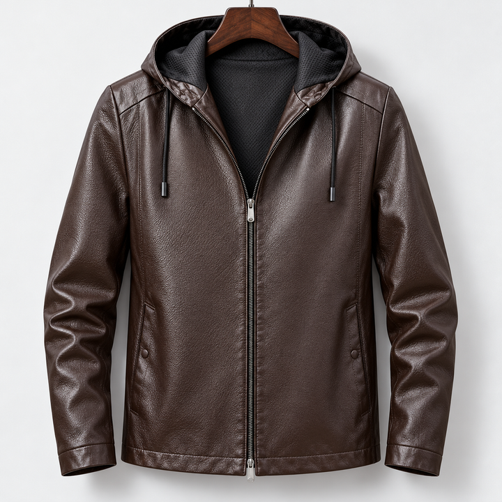 Bruno Hooded Leather Jacket