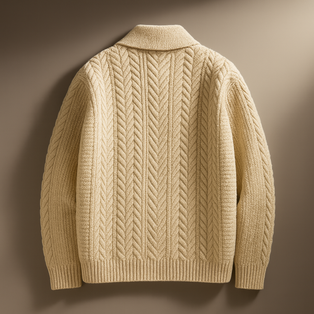 Men's Wool Button-Up Sweater with Pockets | Arden