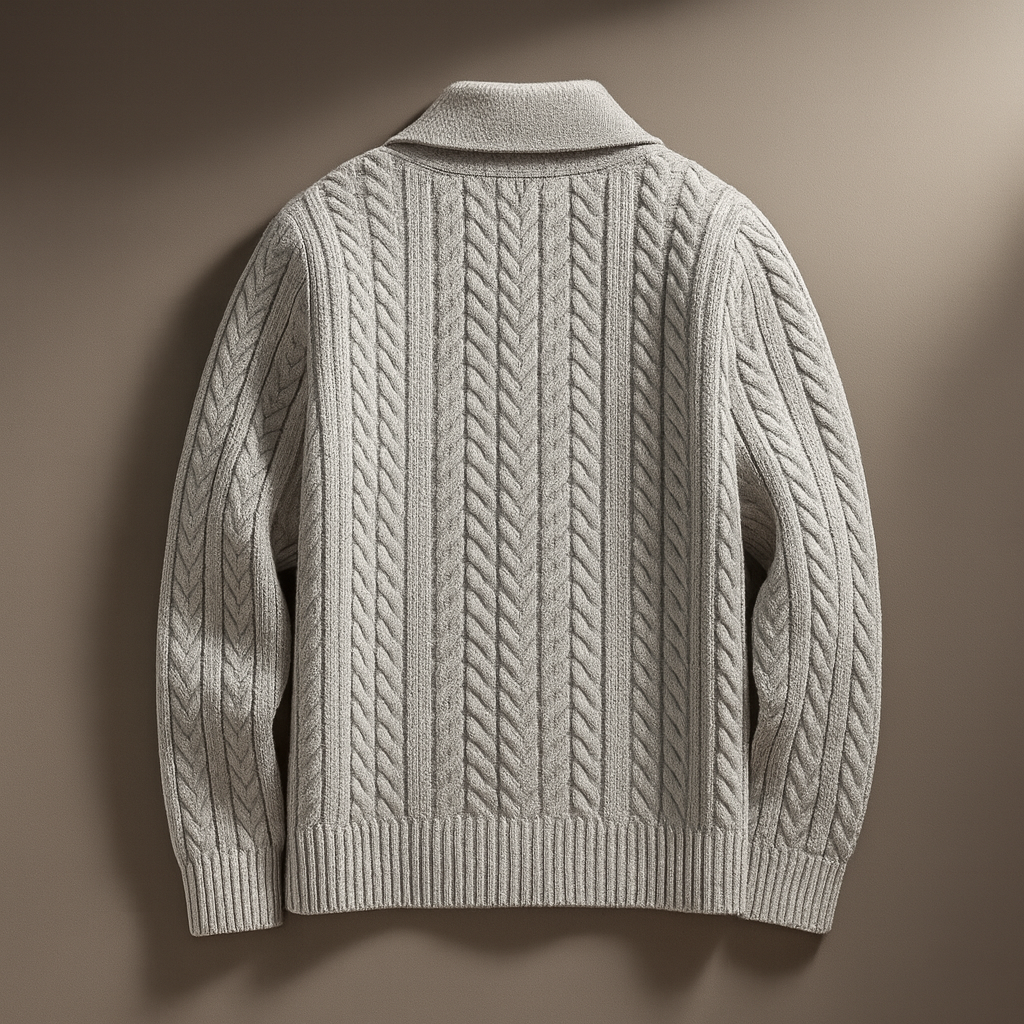 Men's Wool Button-Up Sweater with Pockets | Arden