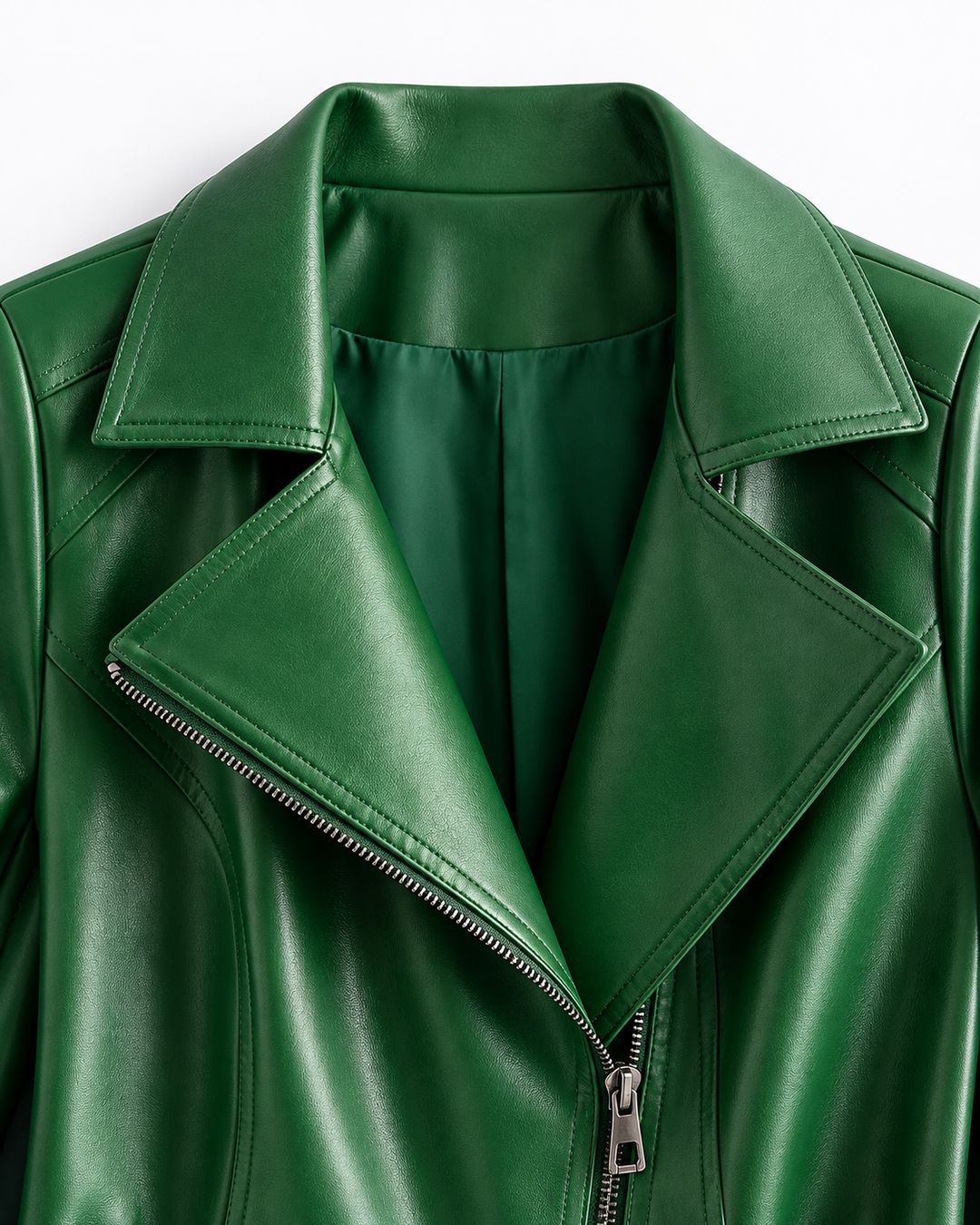 Aveline Leather Zip-Up Jacket