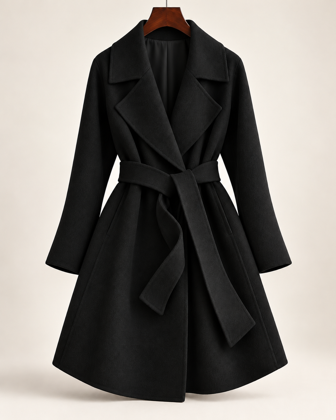 Livia Belted Wool Wrap Coat