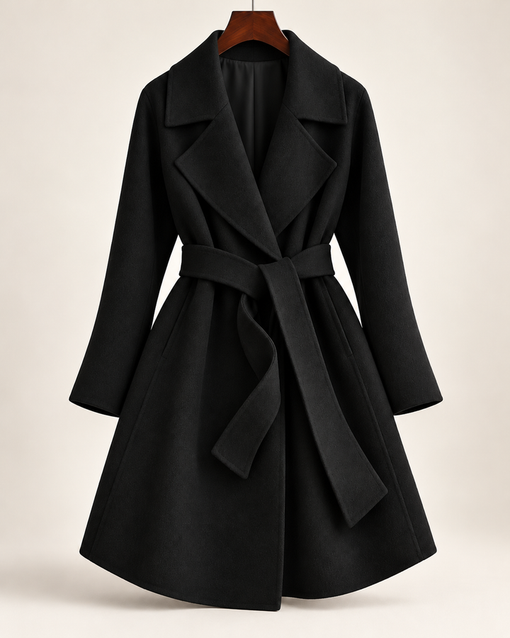Livia Belted Wool Wrap Coat