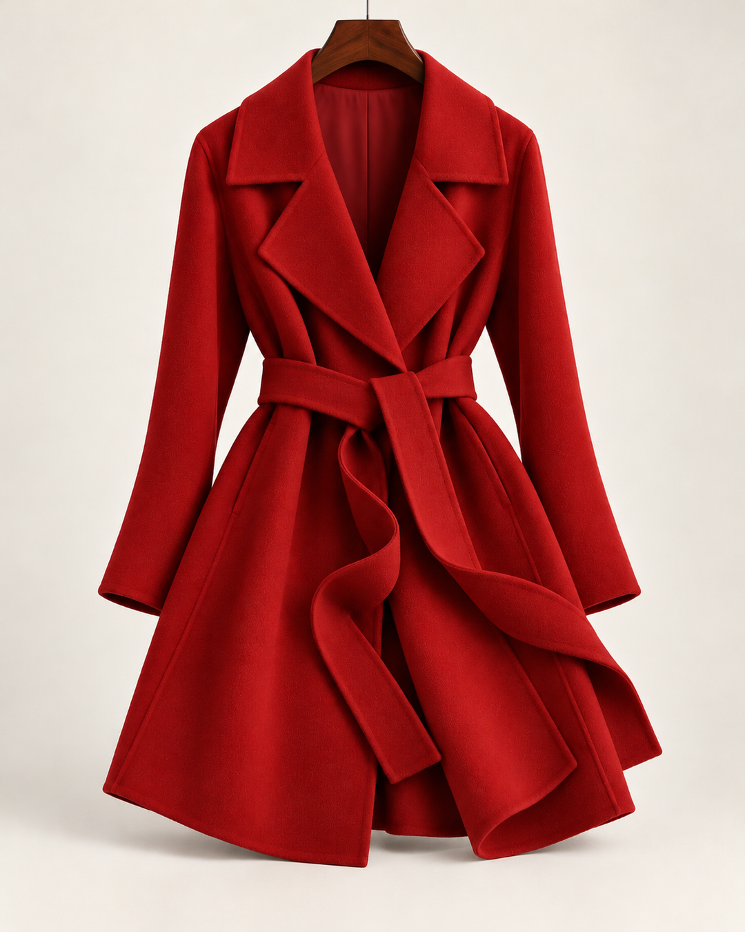 Livia Belted Wool Wrap Coat