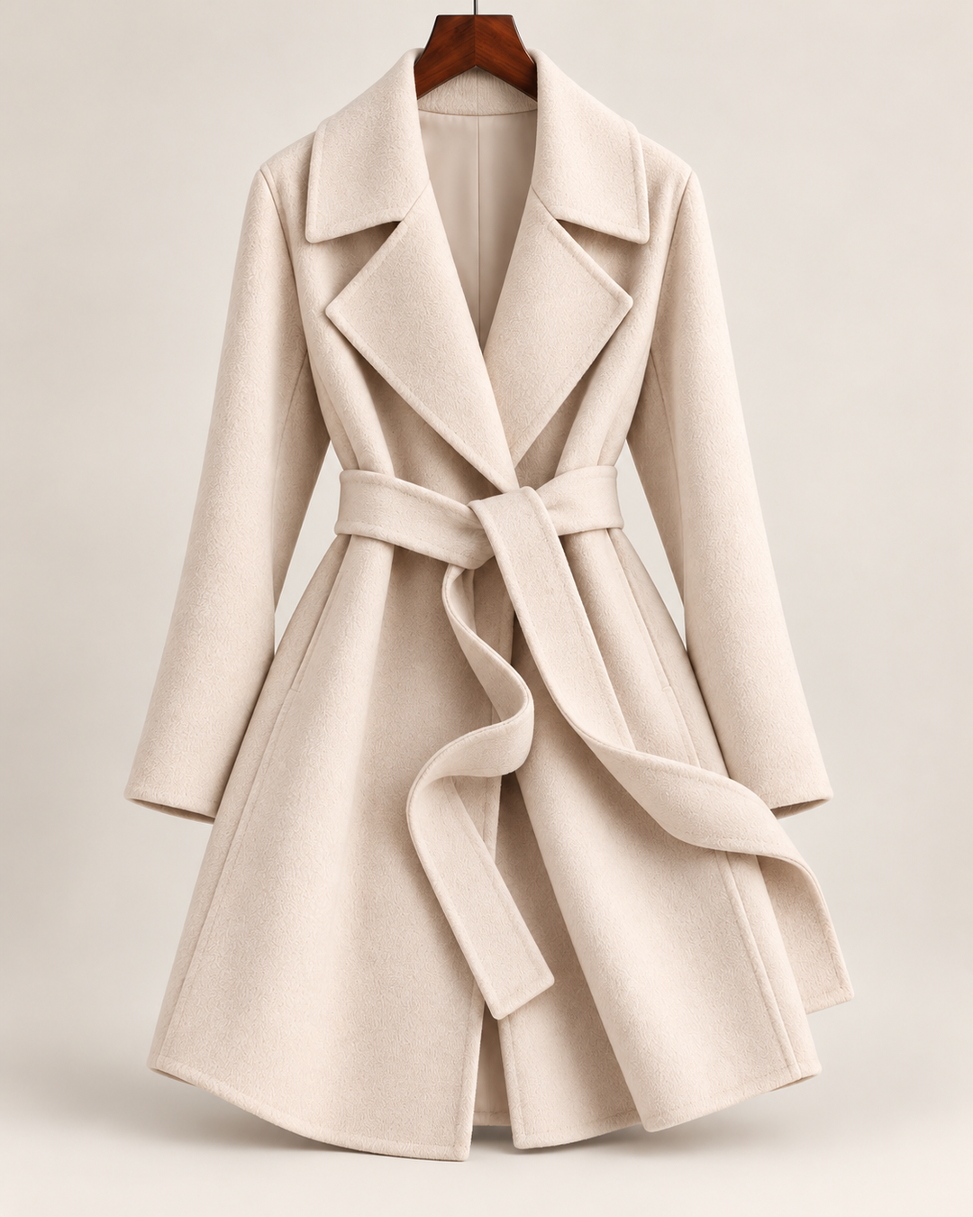 Livia Belted Wool Wrap Coat