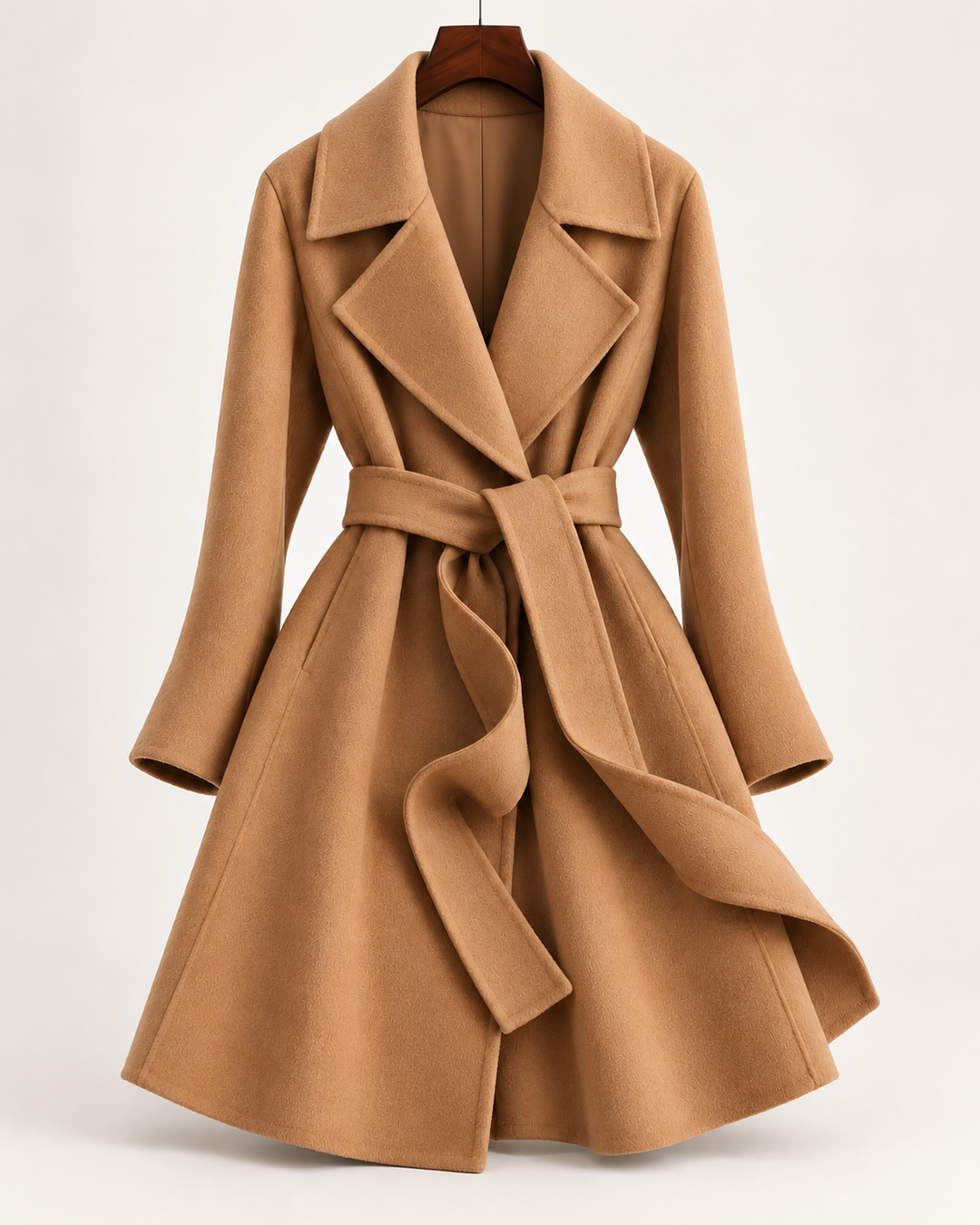 Livia Belted Wool Wrap Coat