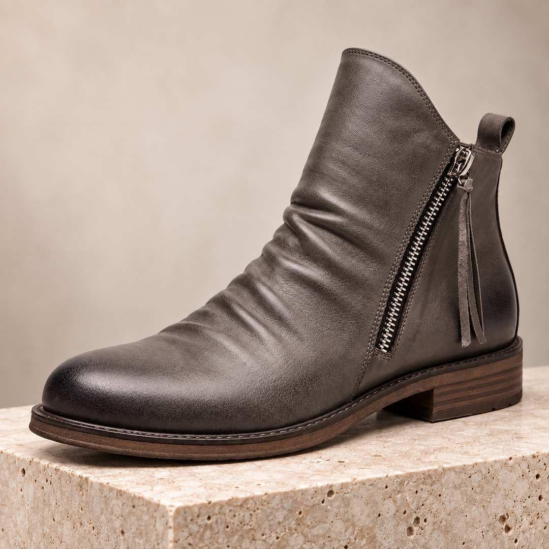 Mason Leather SIde-Zip Boots