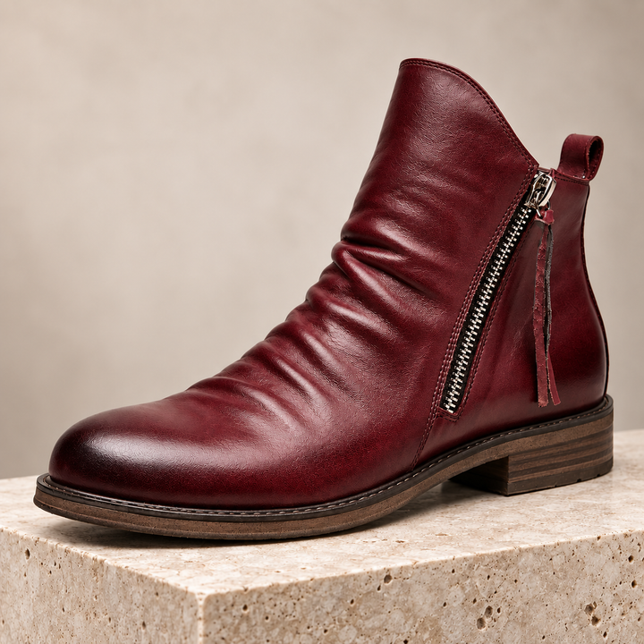 Mason Leather SIde-Zip Boots