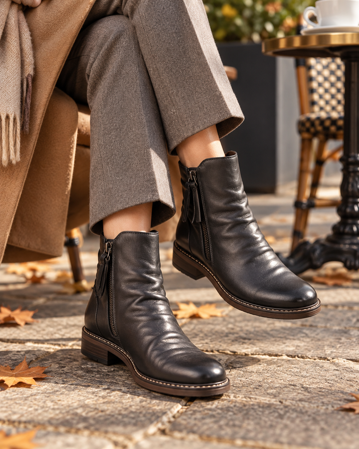 Mason Leather SIde-Zip Boots