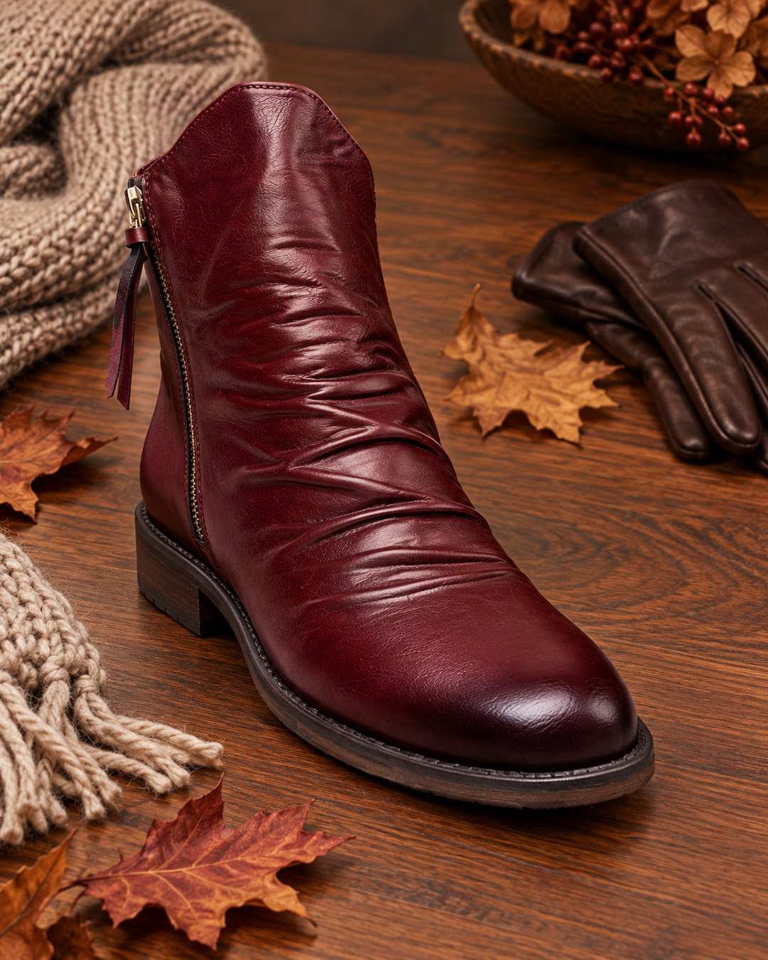 Mason Leather SIde-Zip Boots