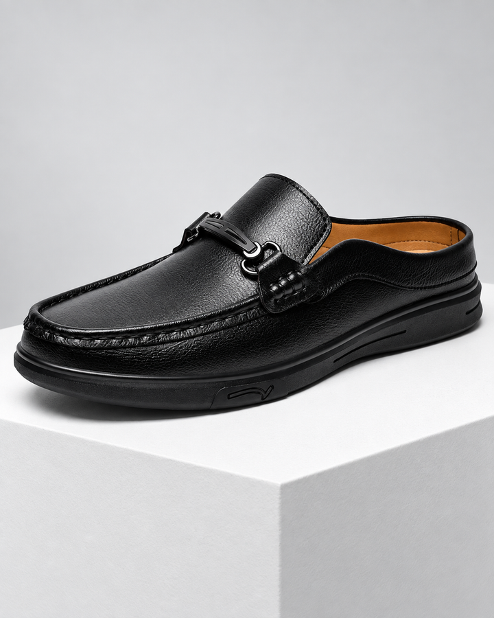 Lorenzo Leather Mule Loafers