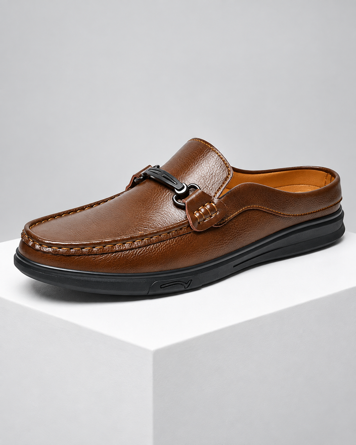 Lorenzo Leather Mule Loafers