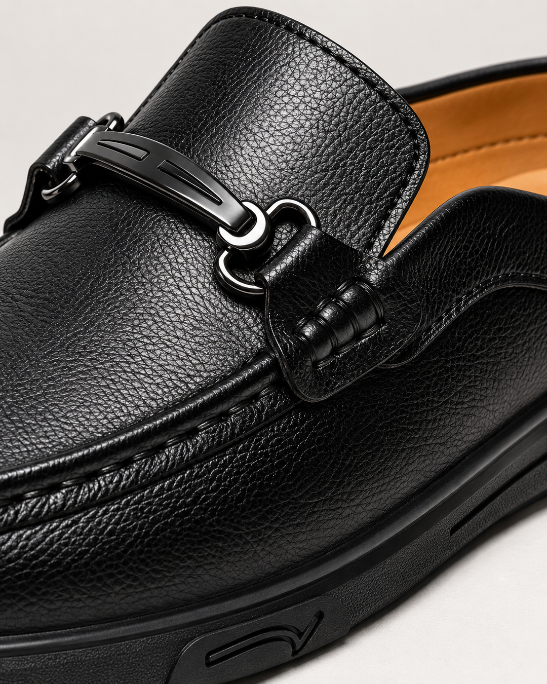 Lorenzo Leather Mule Loafers