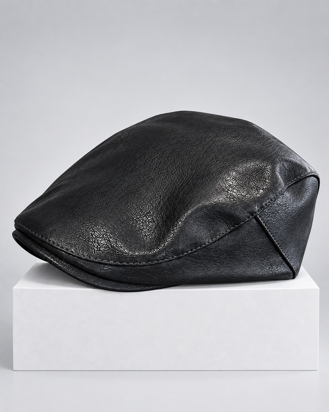 Bradley Leather Flat Cap