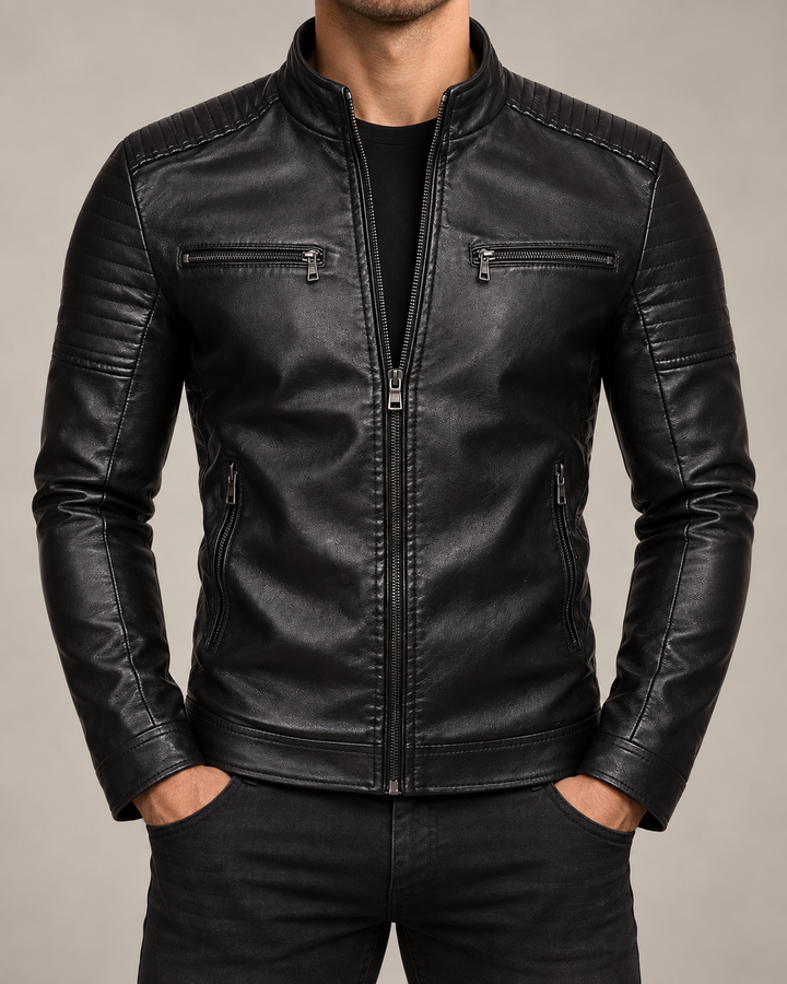 Bradley Leather Zip-Up Jacket