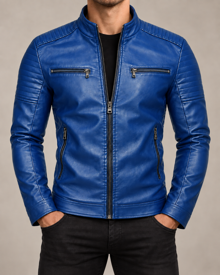 Bradley Leather Zip-Up Jacket