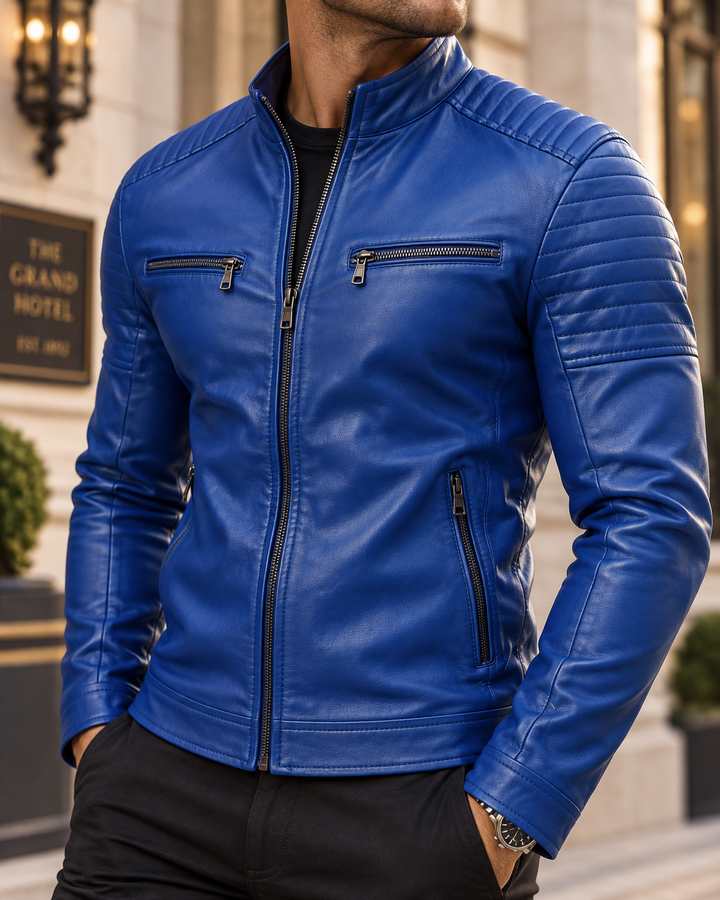 Bradley Leather Zip-Up Jacket